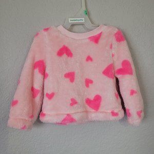 Cat & Jack Pink Heart Sweater Size 12 Months